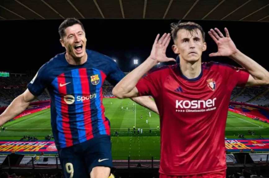 موعد مباراة برشلونة وأوساسونا في الدوري الإسباني 2025 والقنوات الناقلة